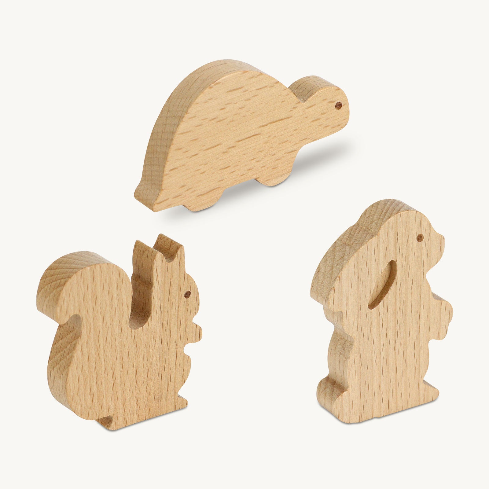 wooden animal magnets