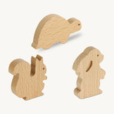 wooden animal magnets
