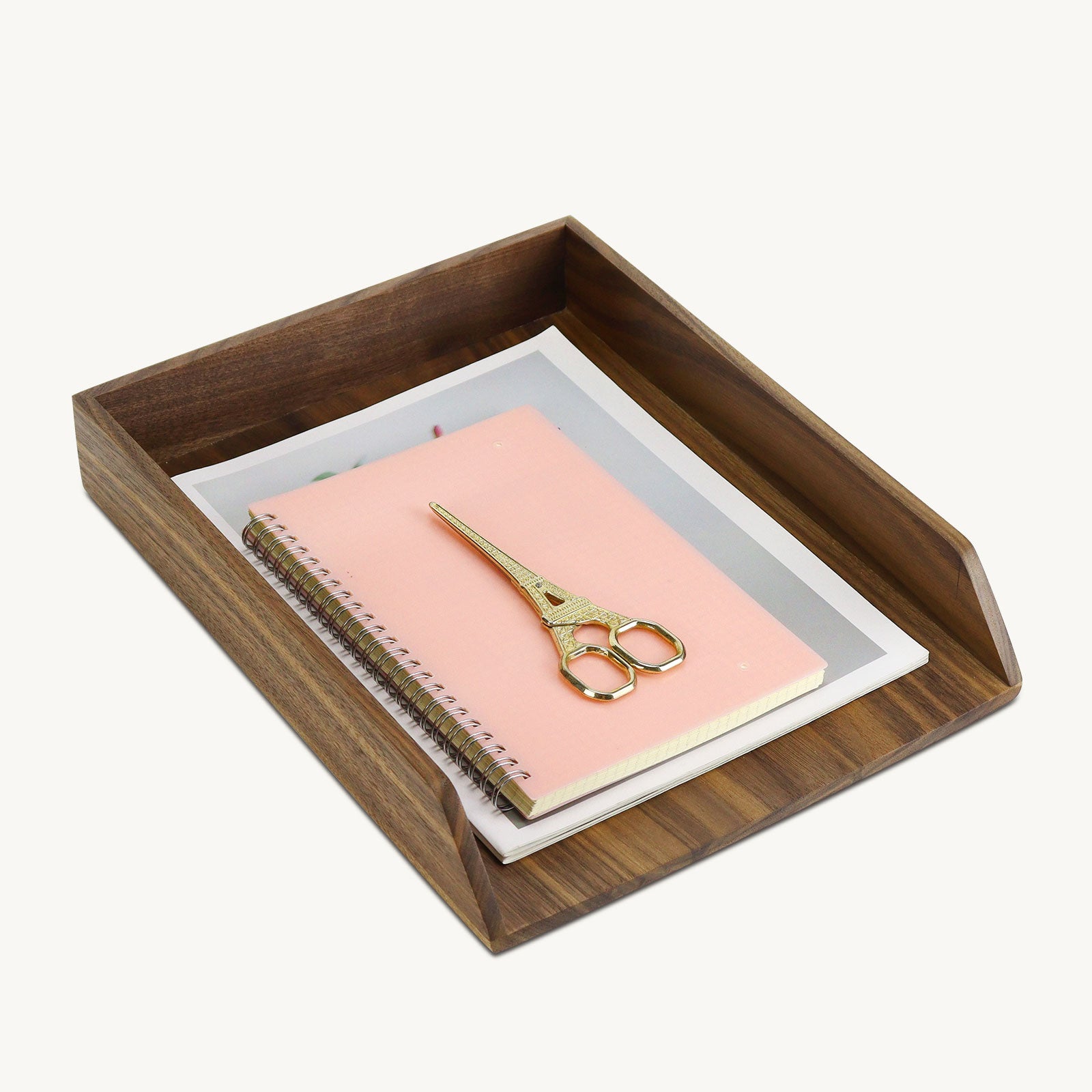 walnut paper tray