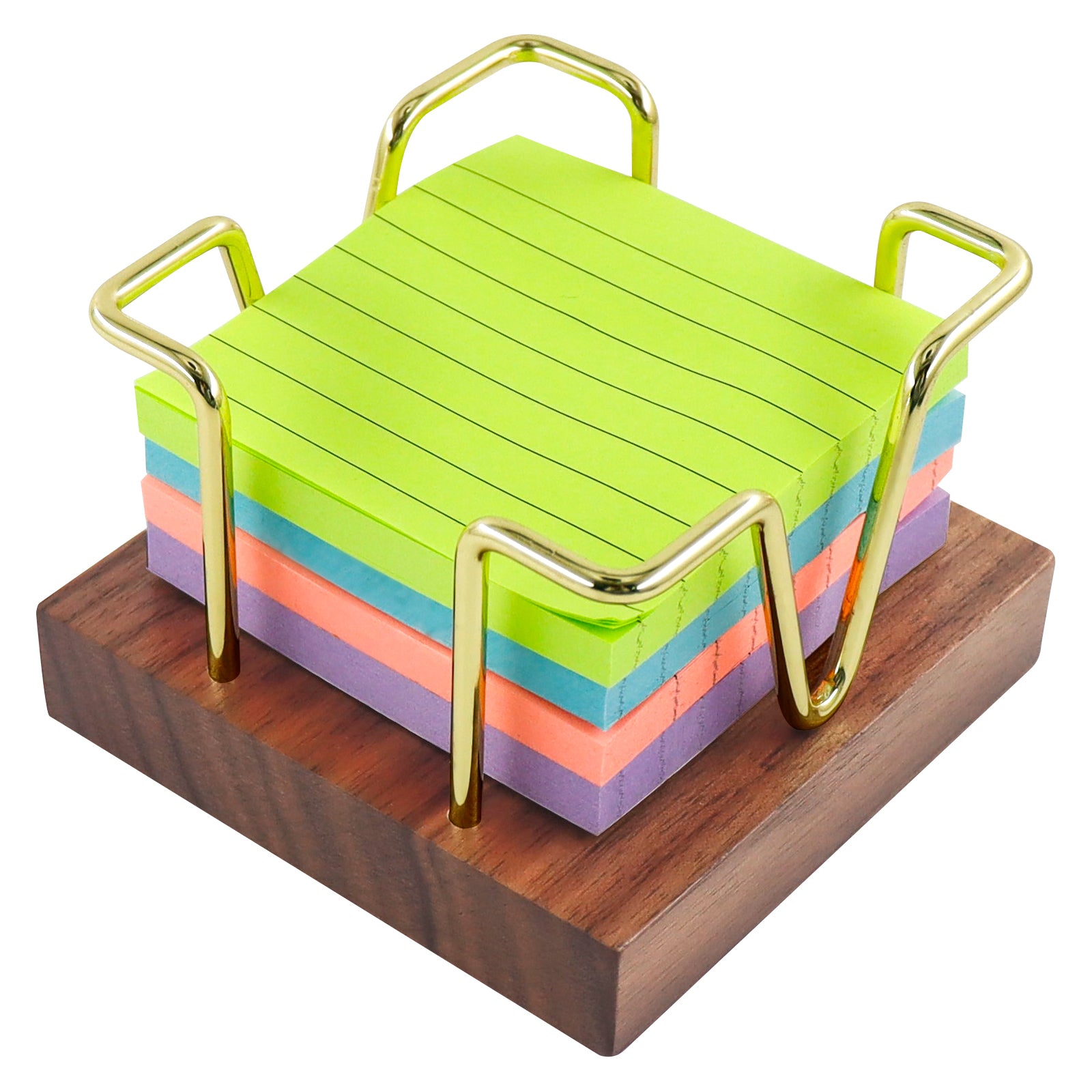 walnut sticky note holder
