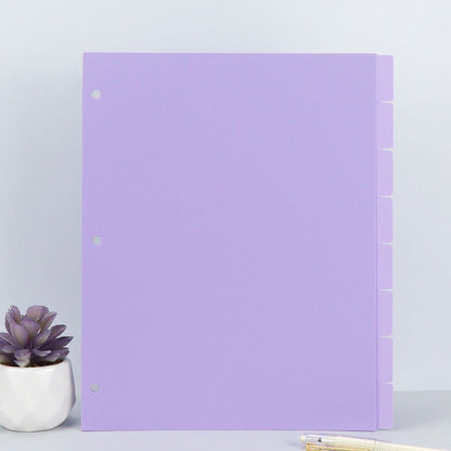 Frosted Purple 8.5"x11"US Letter Size Tab Dividers