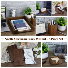 minimalist wooden stationery set