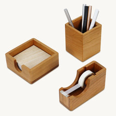 cherry wood desk organizer