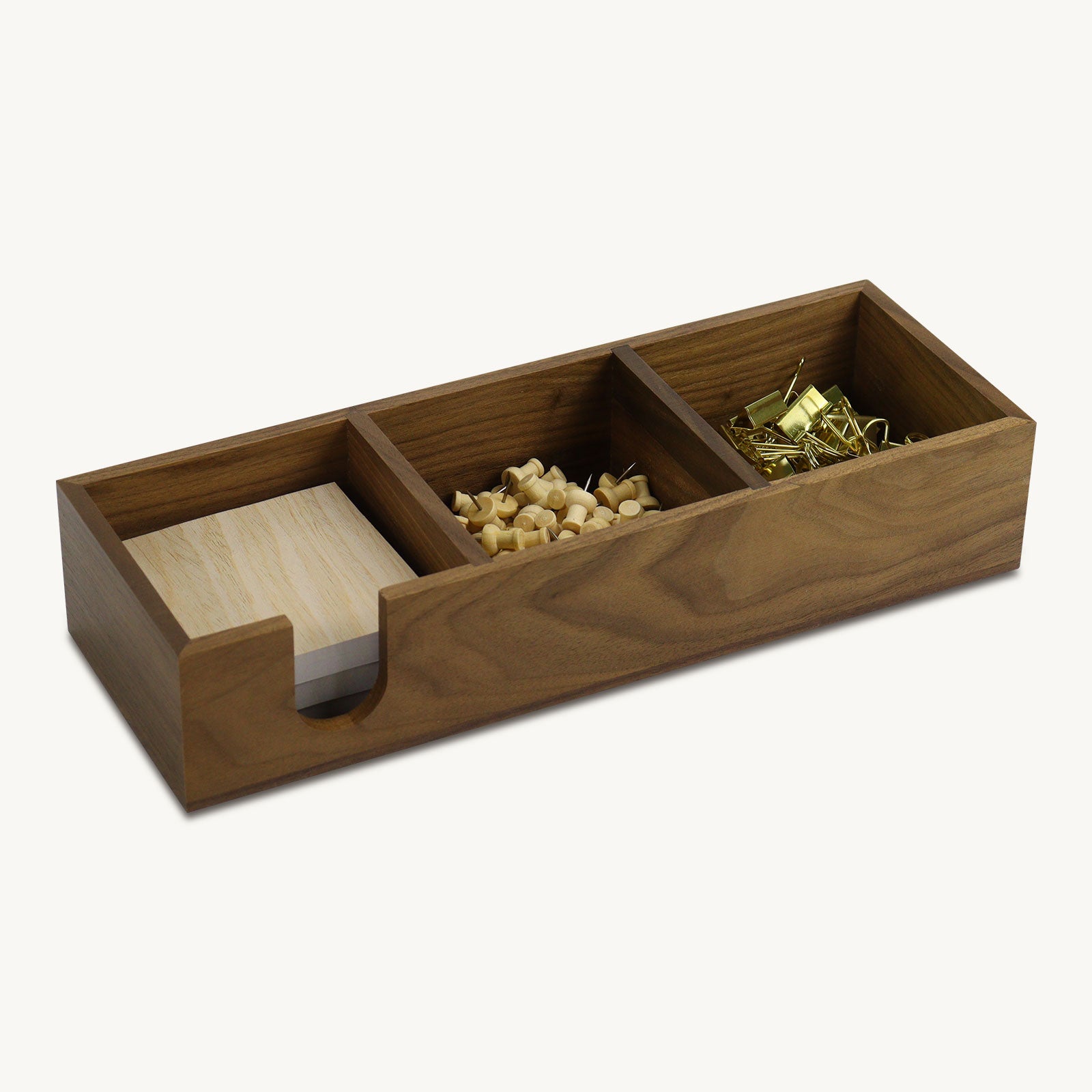 walnut desk organizer