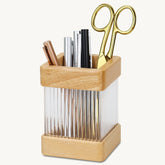 wooden acrylic pen cup
