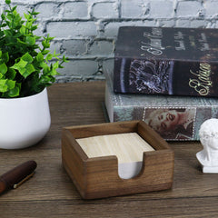 wooden memo pad holder