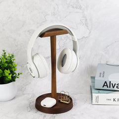 wooden headphone stand