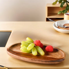 wooden oval tray