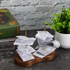 North American Walnut Double Spike Receipt Holder