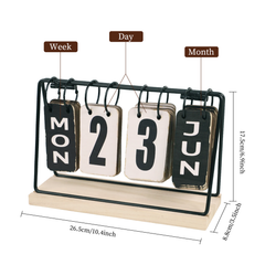 wooden desk calendar