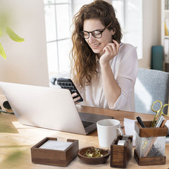 Walnut desk accessories