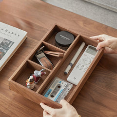 wooden tabletop organizer