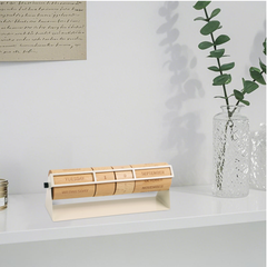 beech wood desk calendar