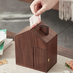 walnut wood money box