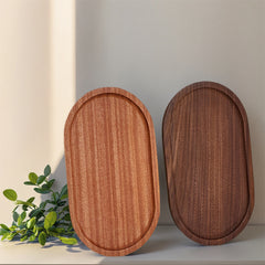 solid wood snack plate