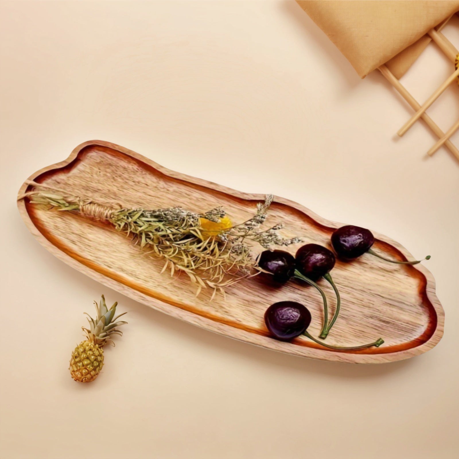 wooden snack tray