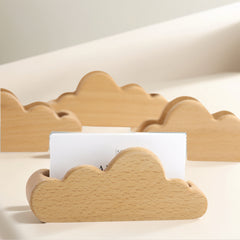 wooden business card holder