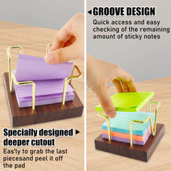 gold metal memo note holder