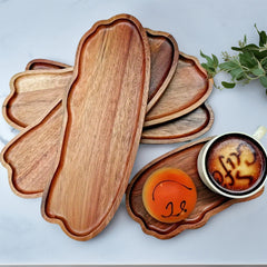 organic shape wood platter