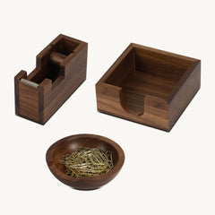 walnut desk accessories