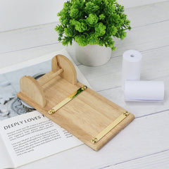 rubber wood desk paper dispenser
