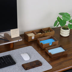 wood desktop storage box
