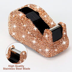 Champagne Gold Rhinestones Tape Dispenser