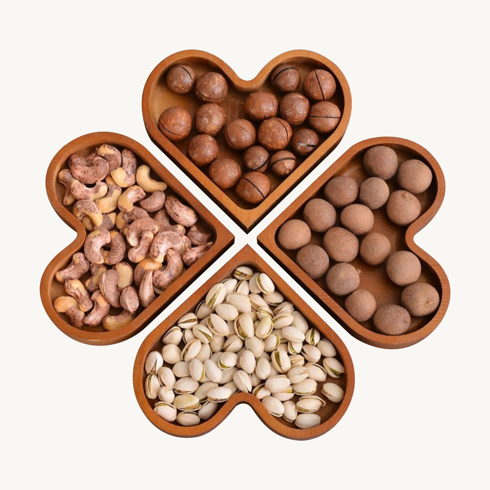 heart shaped wood tray