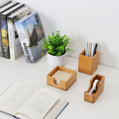 minimalist wooden office set