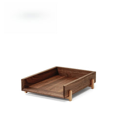 solid walnut desk tray