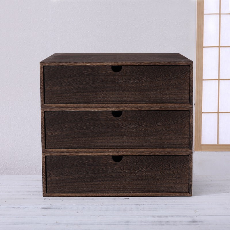 burnt wood organizer