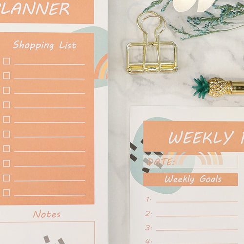 Custom Logo Desk Planning Tear Off Notepad A5 Planner Notepad With Weekly Schedule