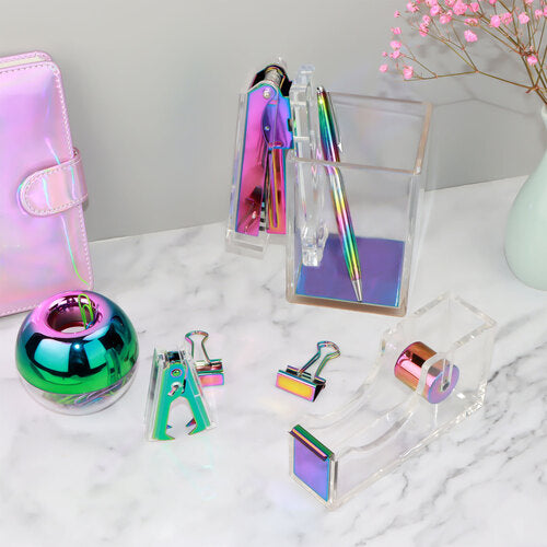 Acrylic Rainbow Office Desk Oragnizer Set(8PC)