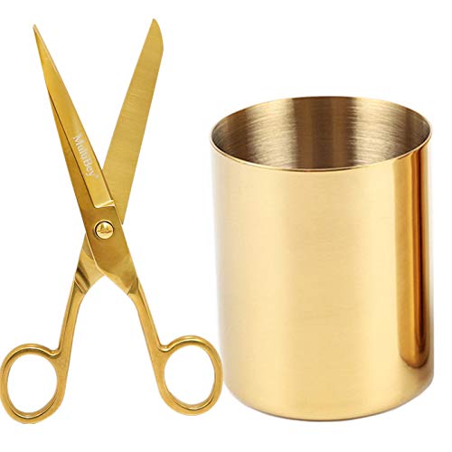 Multibey Gold Copper Scissors Pen Pencil Holder Set Fabric Craft