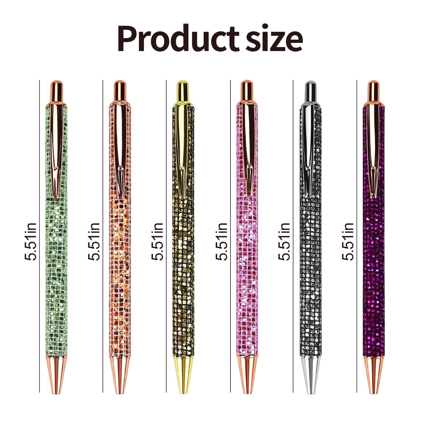 6PCS Grid Ballpoint Pens