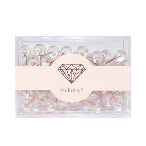 Rose Gold Round Push Pins (120PCS/Box) – MultiBey - For Your Fashion Office