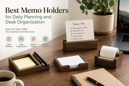 Wooden memo holders
