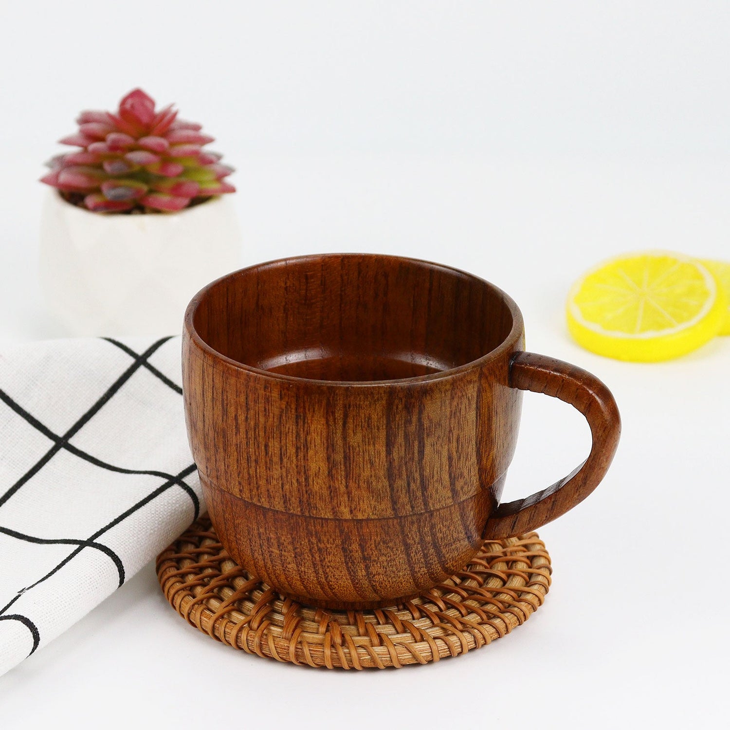 wooden tea cup