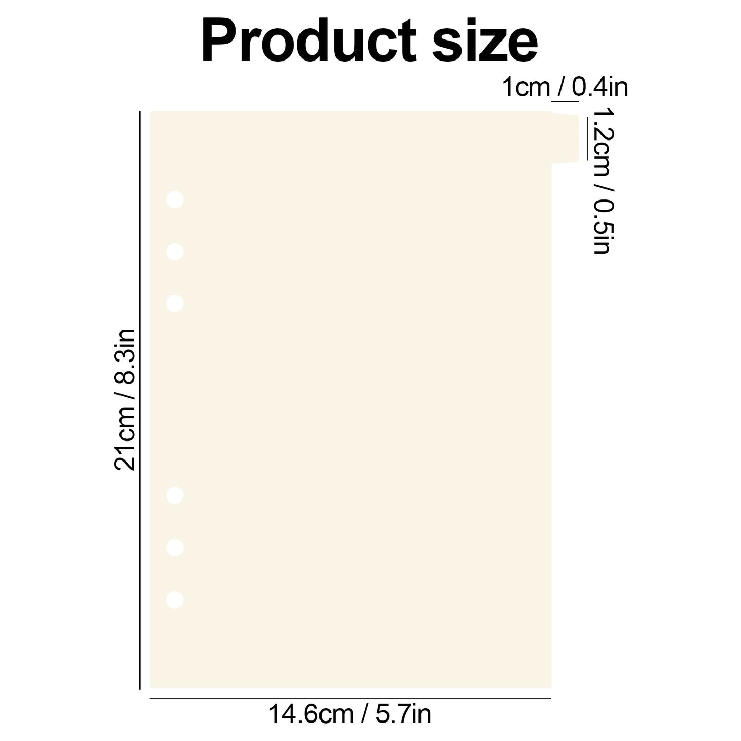 Beige A5 Binder Tab Dividers