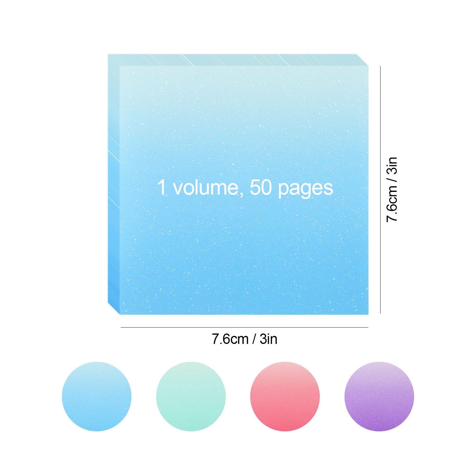 3x3 transparent sticky notes