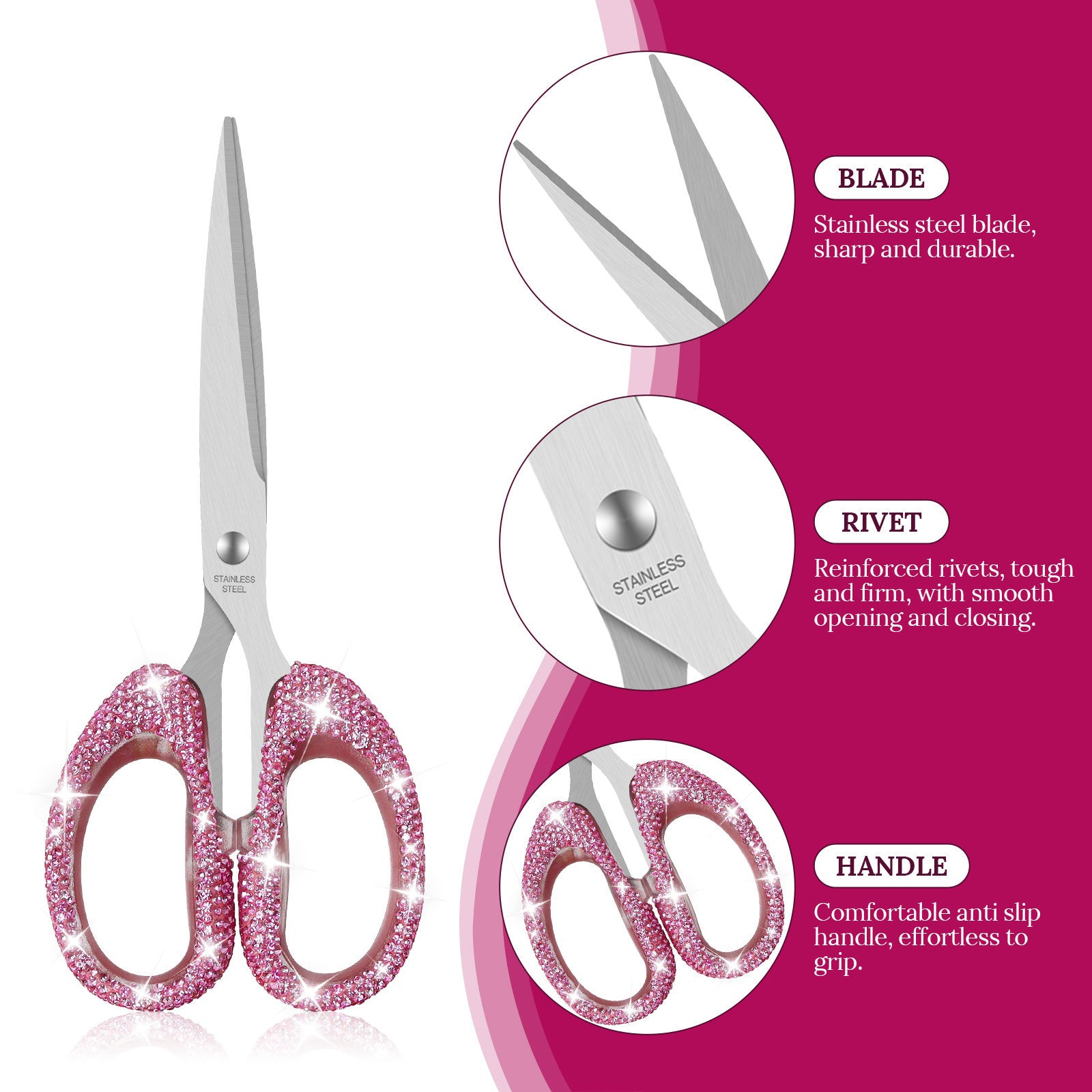 Pink Rhinestone Scissors