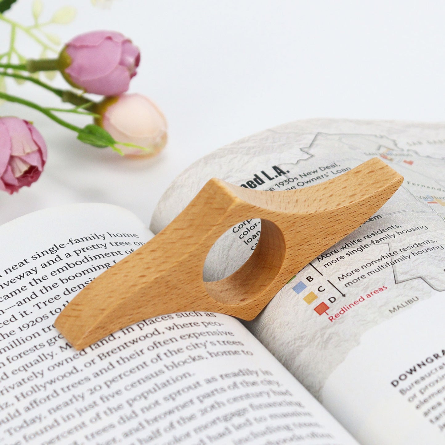 Beech Wooden Book Page Holder