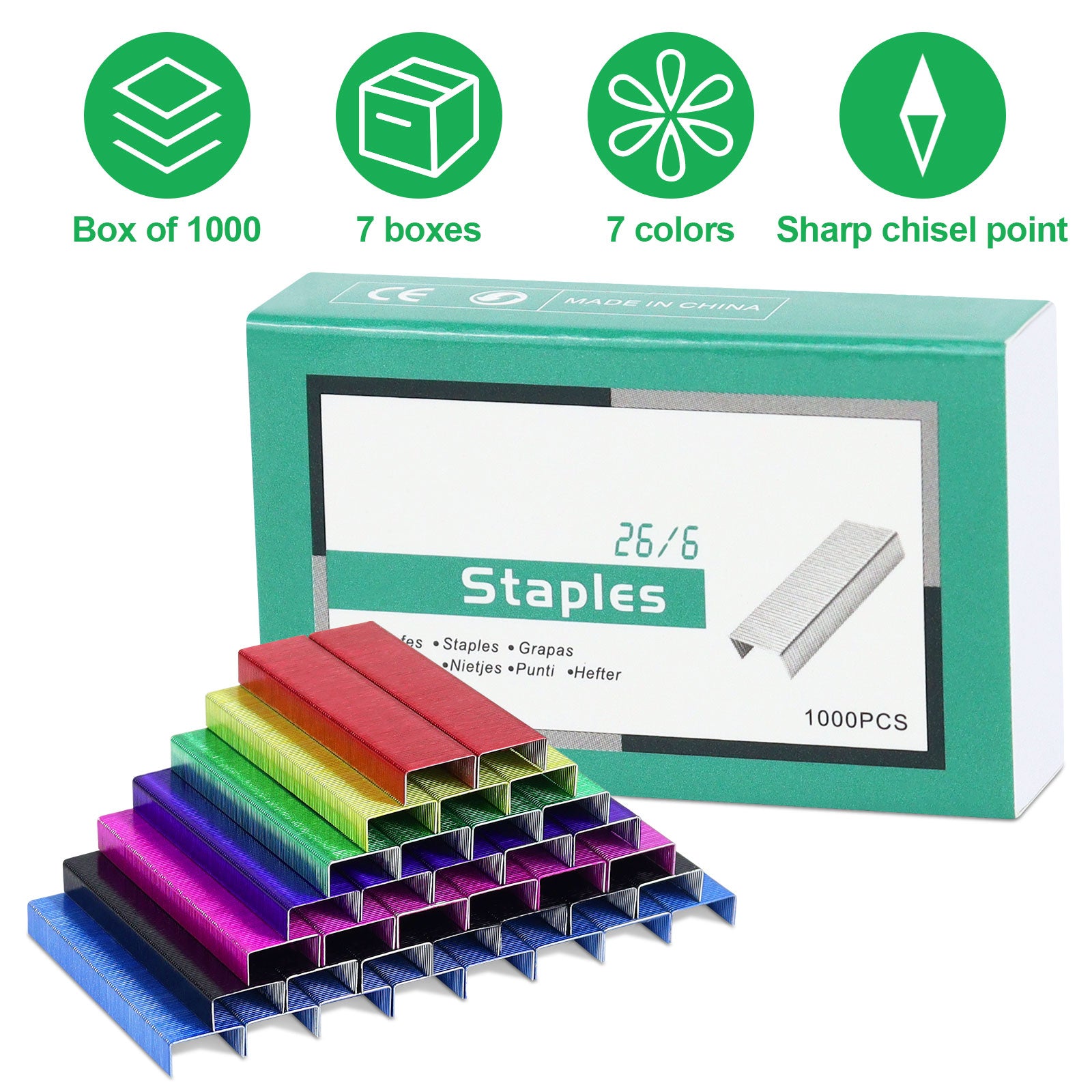 Colorful staples