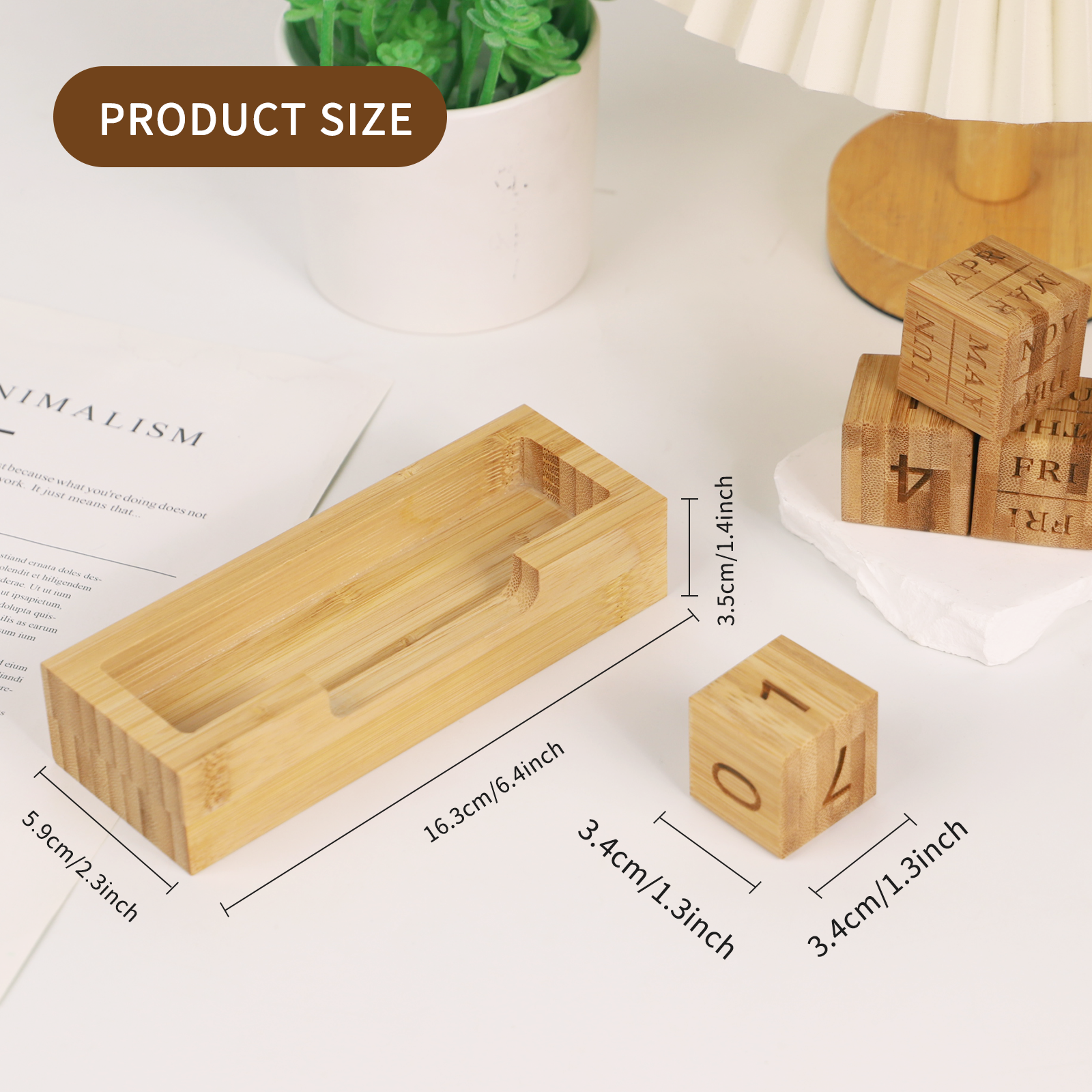 bamboo wood calendar