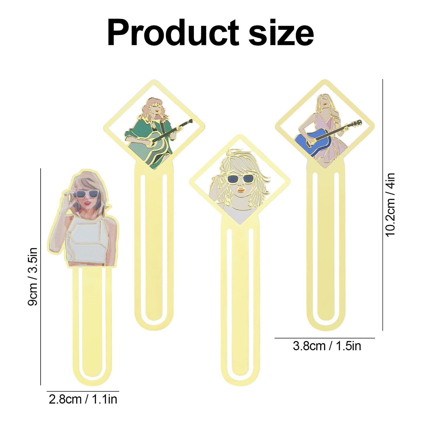 Taylor Swift Gold Bookmarks