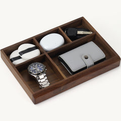 walnut desk organizer