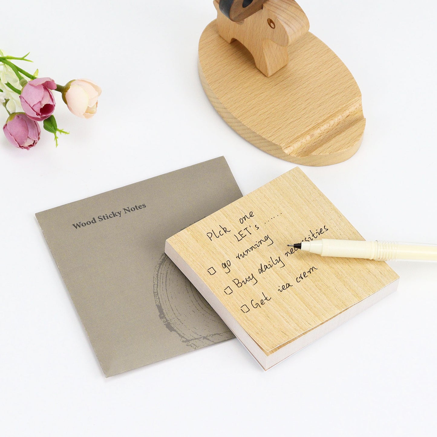 Wood Paper Sticky Notes