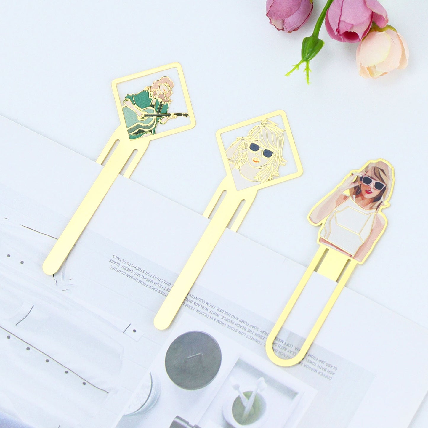 Taylor Swift Gold Bookmarks