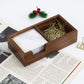 Wooden Sticky Note Holder with 2-Compartment