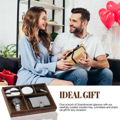 walnut accessory tray